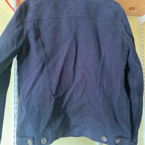 Eleventy Zegna Navy Cashmere-Cotton Trucker Jacket - Picture 3 of 3